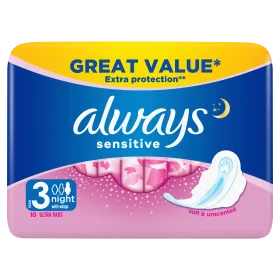 Xtr Always Sensitive Night Size 3 Pads 9s